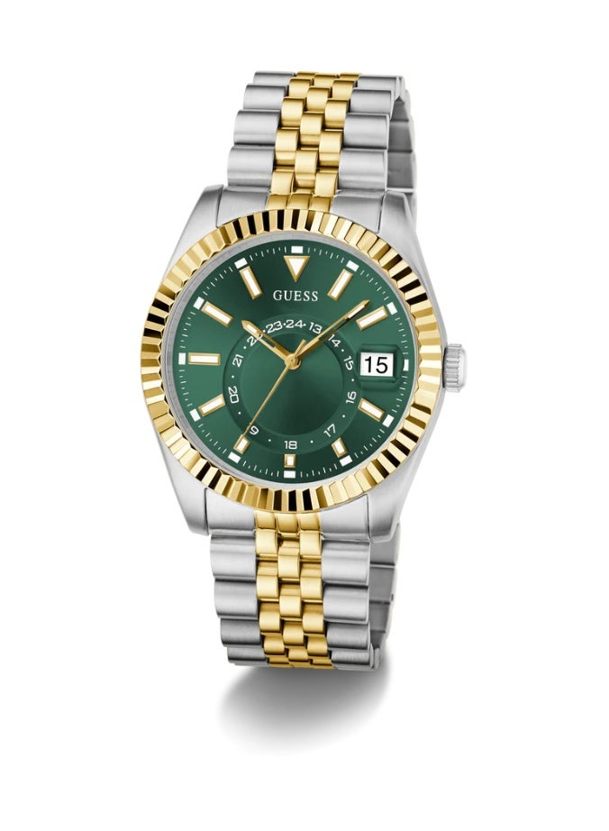 GUESS Mens Jaden 2-Tone Multi-function Date Stainless Steel Watch GW0977G4 - Image 5